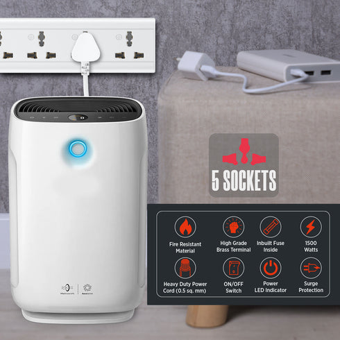Intex Power Surge Protector | 5 Sockets & 1500W